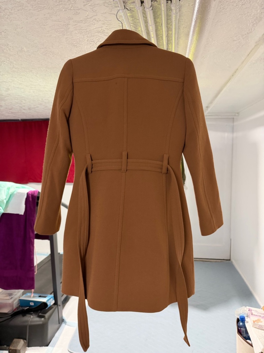 J. Crew townhouse Double-Breasted Wool Pea Coat in Camel Brown - Picture 3 of 4